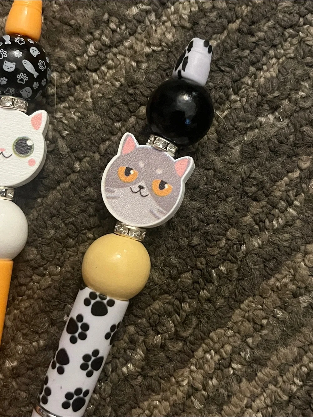 Cute Cat Bead Ballpoint Pen - Trio Great Teacher, Nurse, coworker gifts 28